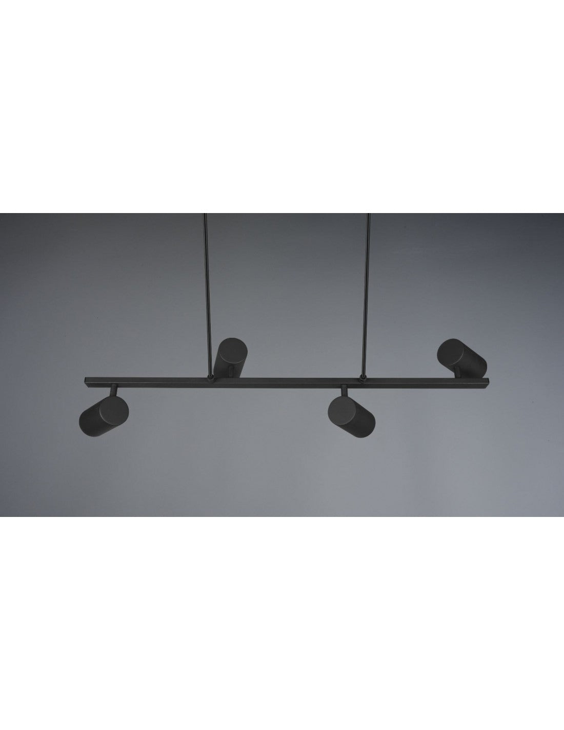 Schwarze Aufhängung mit 4 verstellbaren GU10-Strahlern Marley Trio Lighting
