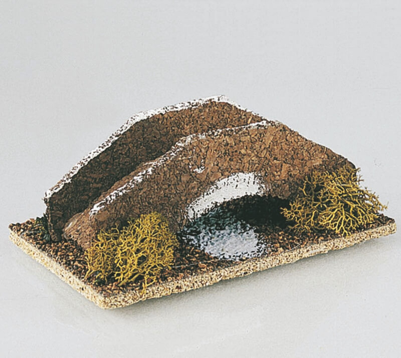 Brücke mit 16 cm großem Teich für die Krippe