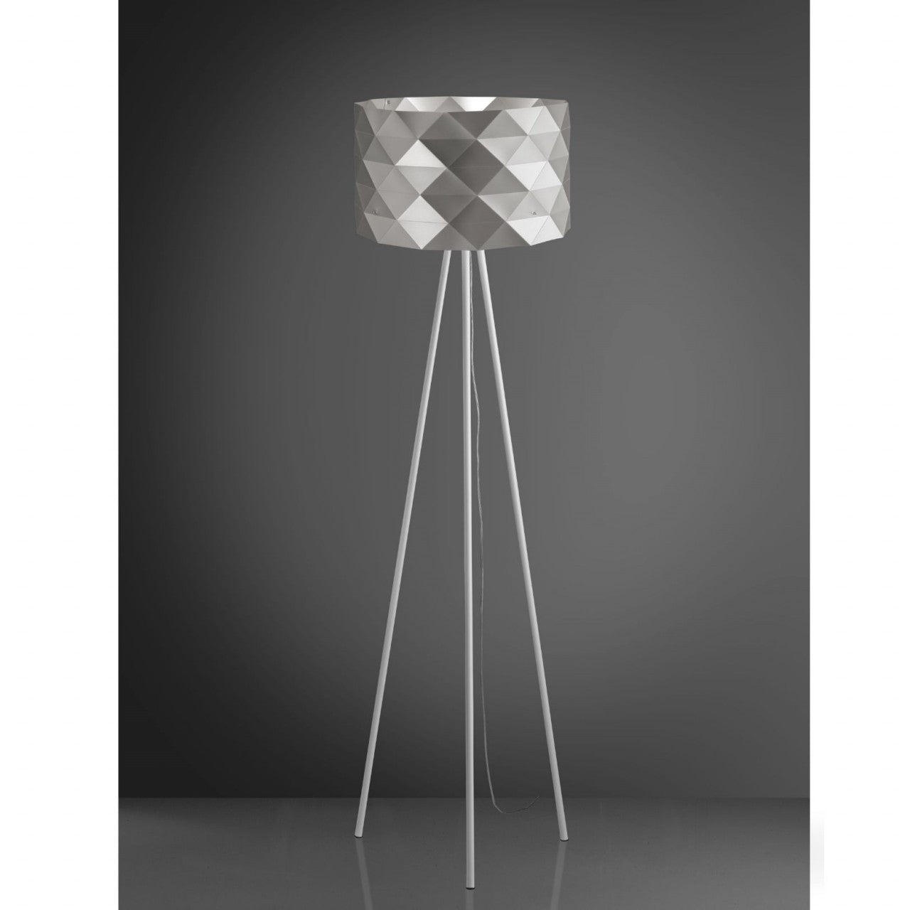 Silberner Stativständer aus Metall cm. 40 x 146h