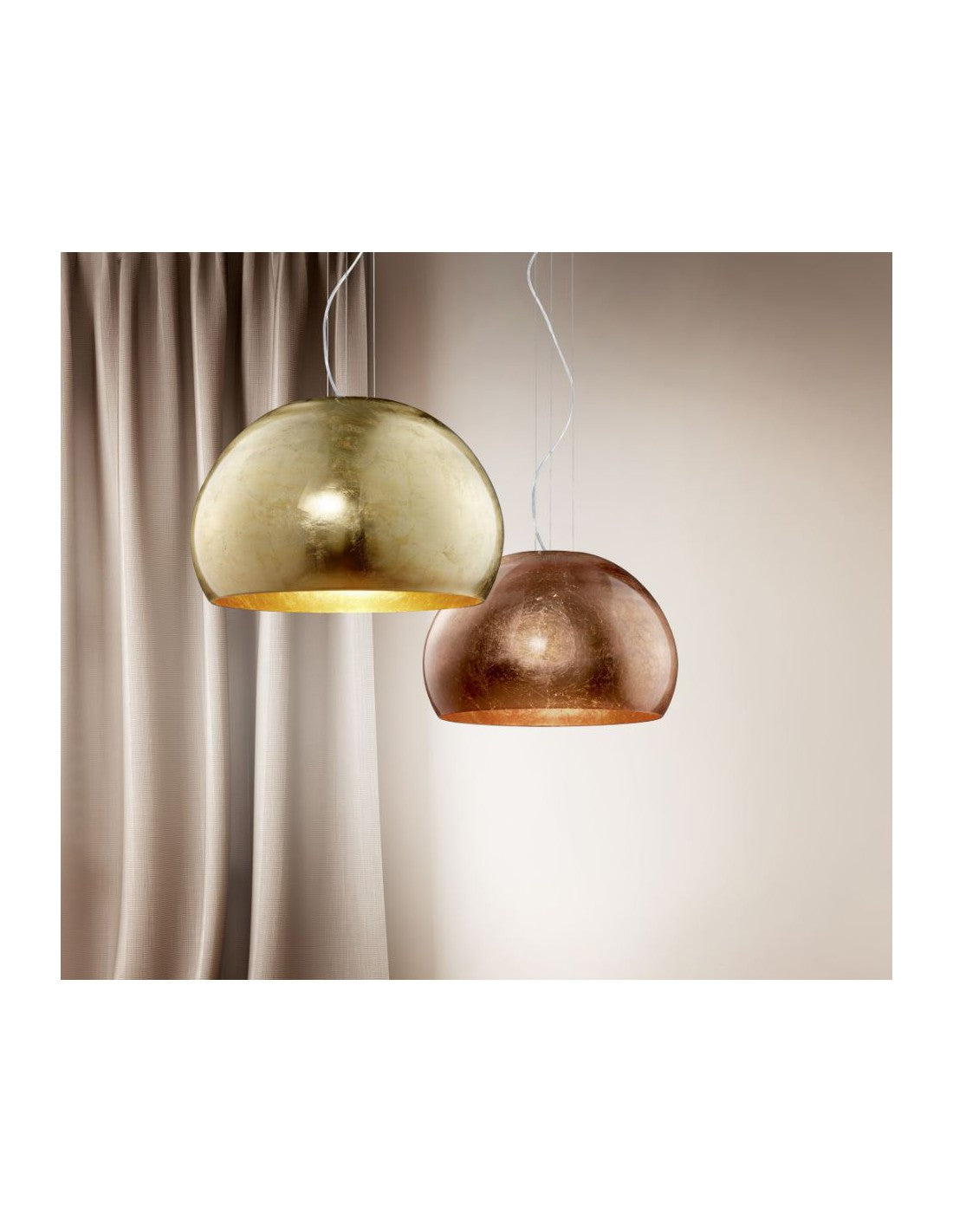 Moderner Hängelampenschirm Gold Opalglas Ø51 cm Ontario Trio Lighting
