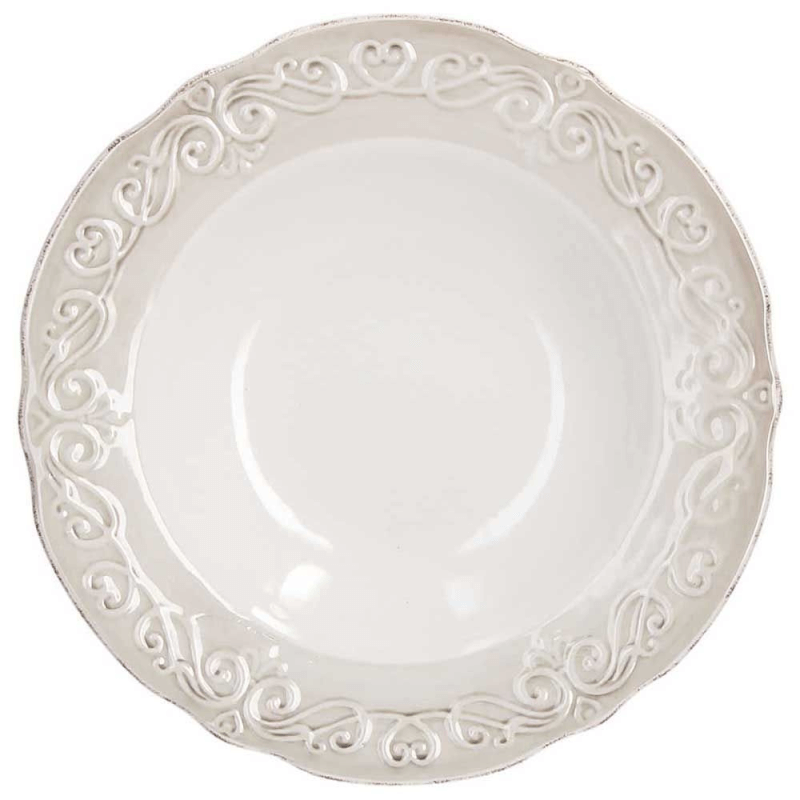 Set mit 6 tiefen Tellern, 23 cm, Cosy Stoneware Beige