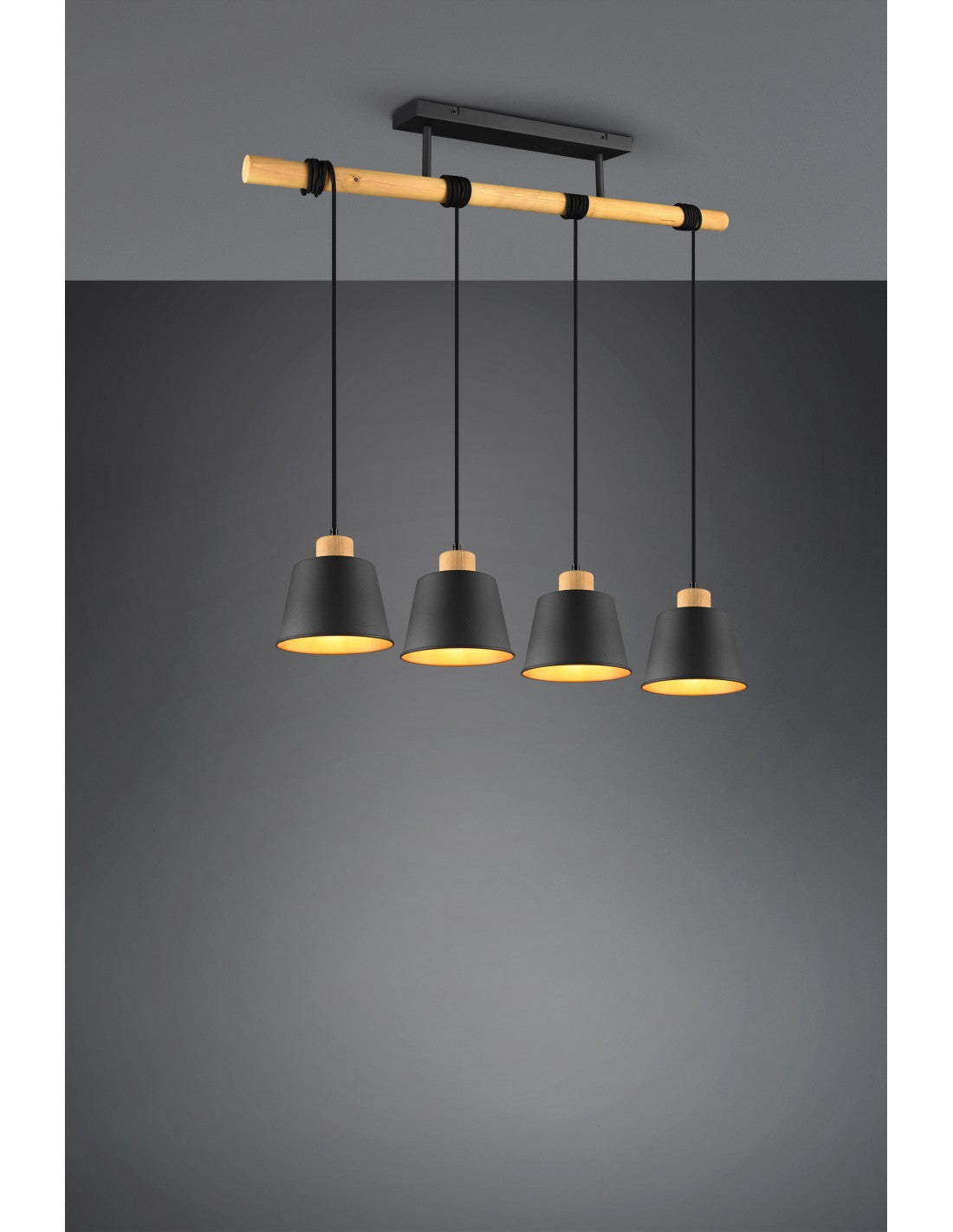 Light Leck 4 Paralüsse Schwarz Oro Harris Trio Lighting