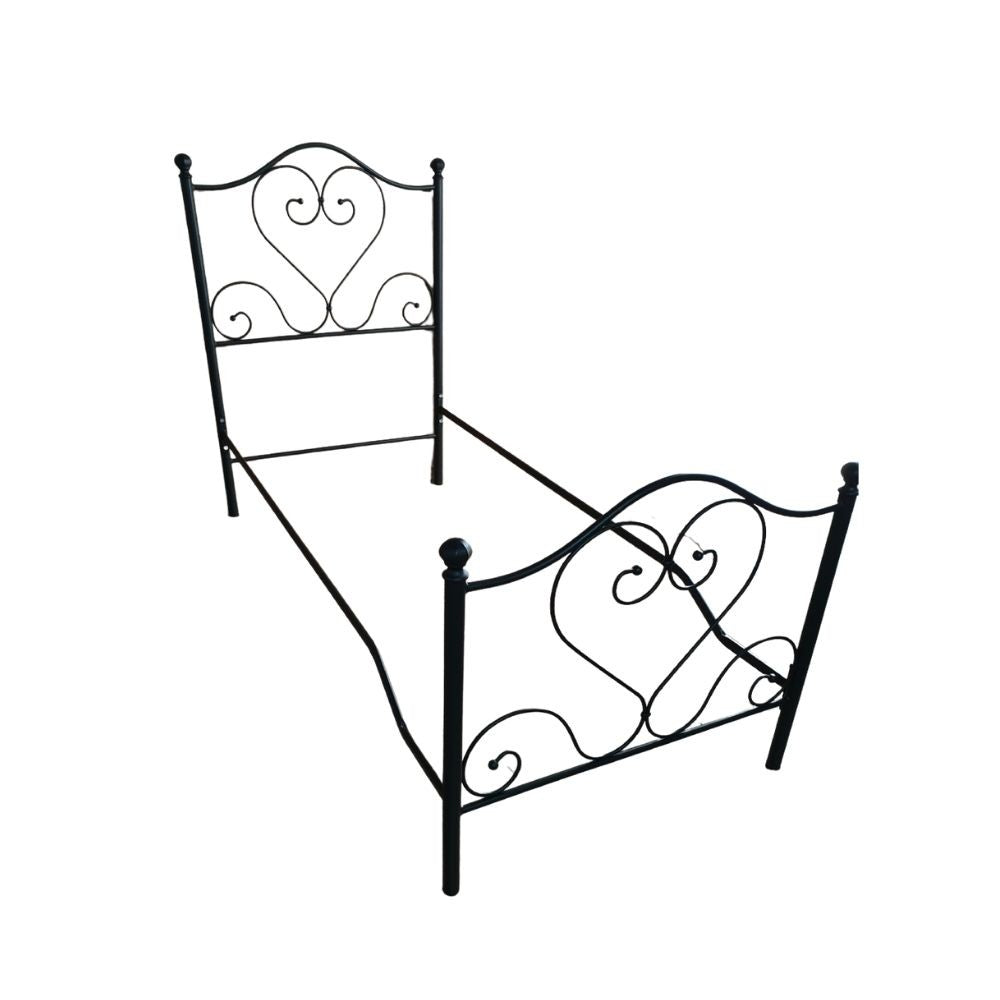 Doppelbett Mohn Schmiedeeisen schwarz gold
