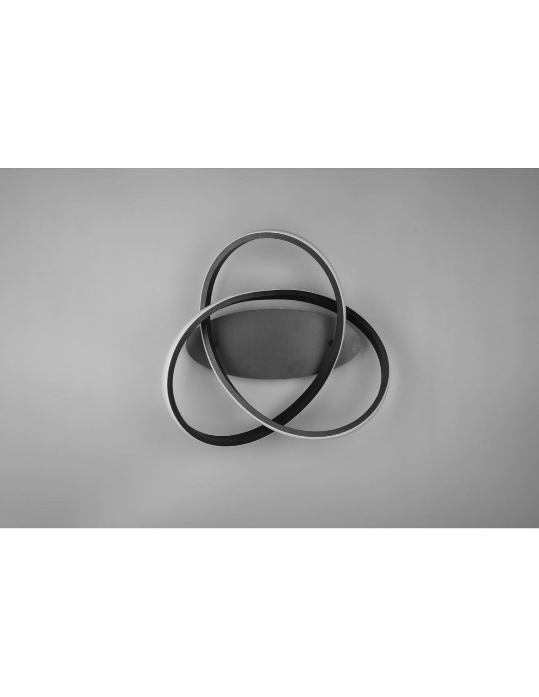 Spirale Deckenleuchte Course Schwarz Led Dimmer 18w Ø45 cm Trio Lighting