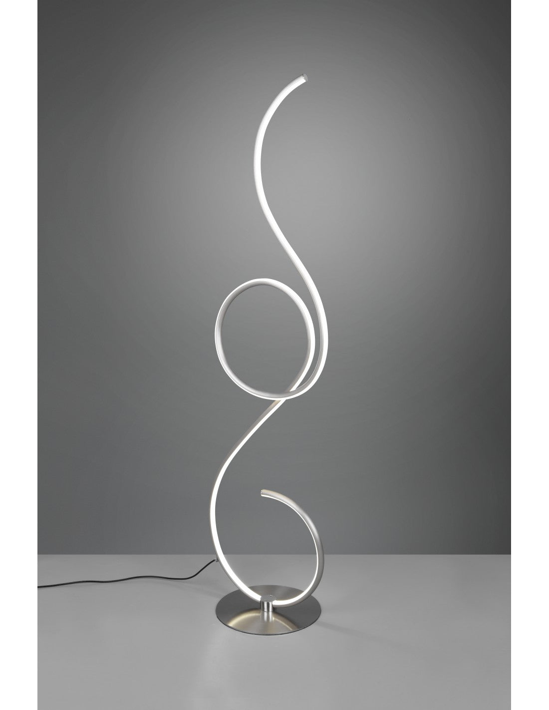 Moderne Stehleuchte mit LED-Dimmer für Wohnzimmer Jive Nichel Trio Lighting