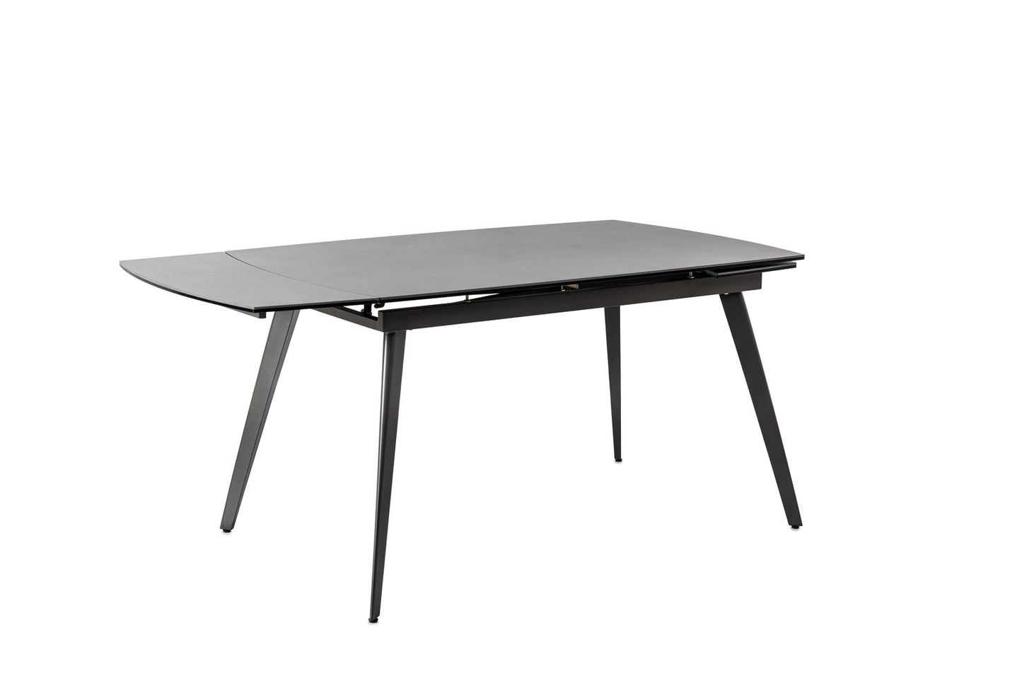 Ausziehbarer Tisch mit anthrazitgrauer Keramikplatte 140/170/200x90x76h cm