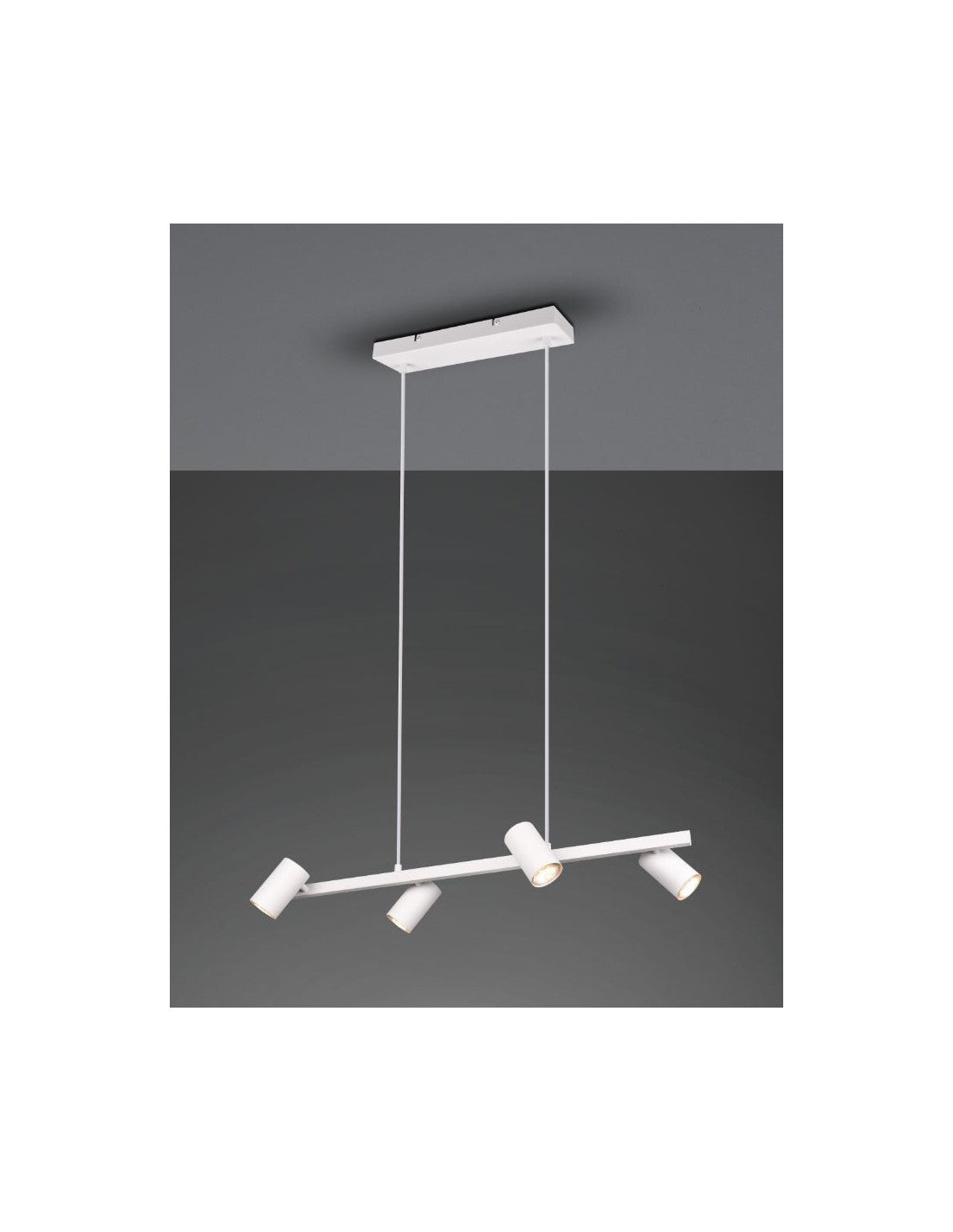 Weiße Aufhängung mit 4 verstellbaren GU10-Strahlern Marley Trio Lighting