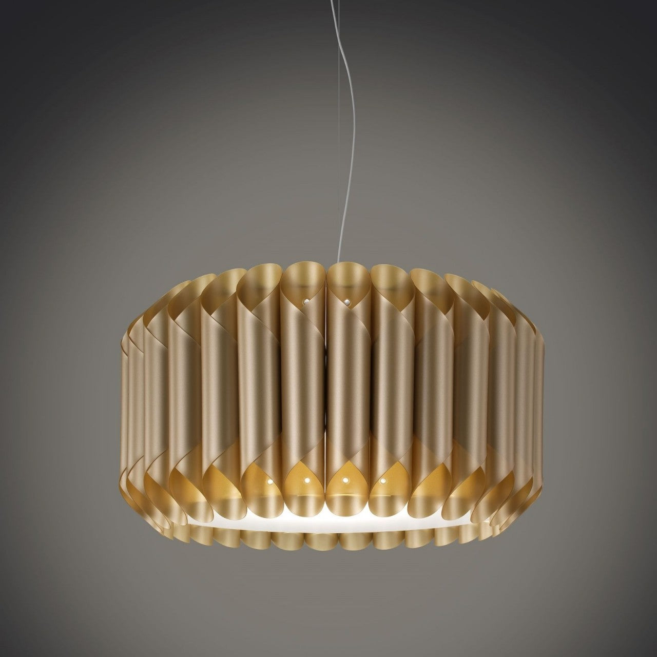 Neue goldene Aufhängung aus verchromtem Metall cm. 50 x 31h