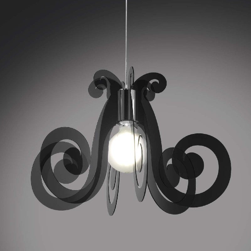 MIZAR Fumè Plexiglas-Hängeleuchter Durchmesser 64x H41 cm