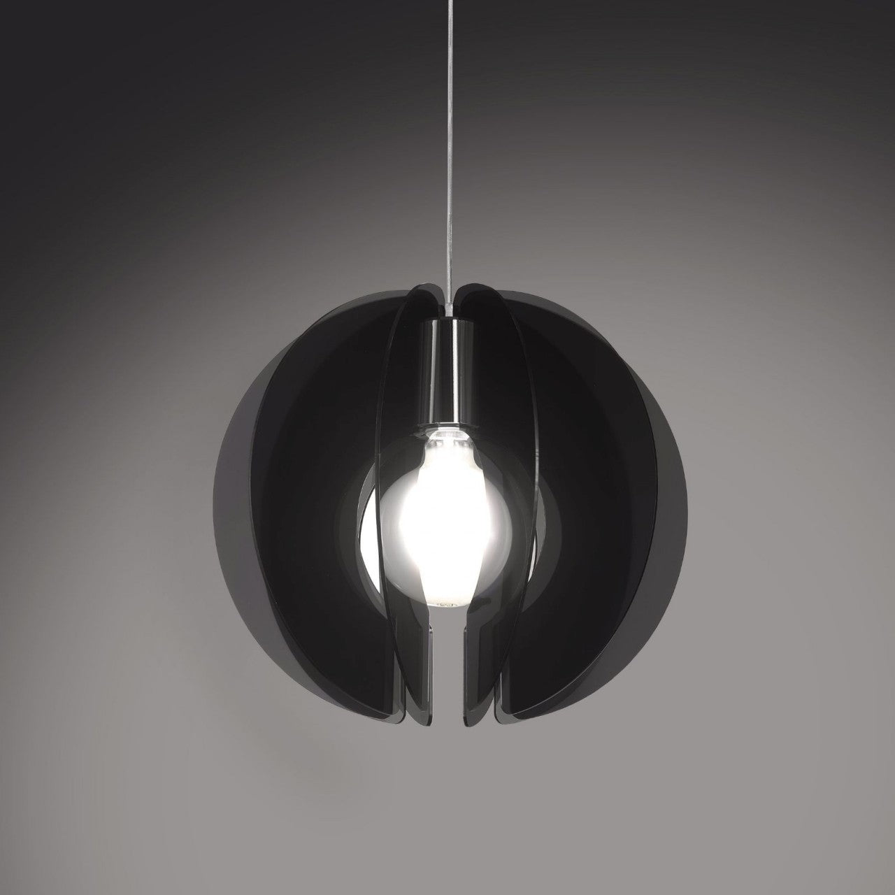 Sirio Smoked Suspension aus verchromtem Metall Cm. 40 x 40 Std