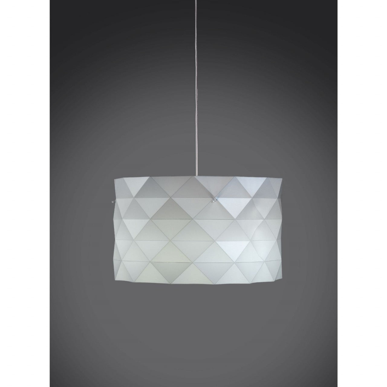 Aufhängung 5 Lichter Weiß aus verchromtem Metall Cm. 40 x 25h