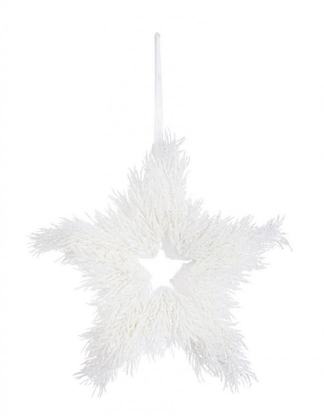 4x Anhänger funkelnder Stern White Traf S