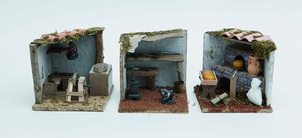 Disp.Scena Casetta Leck Cm.14 ,5X15X13H C/Arrotin/Forno/Scharkierung der Weihnachtsdekoration