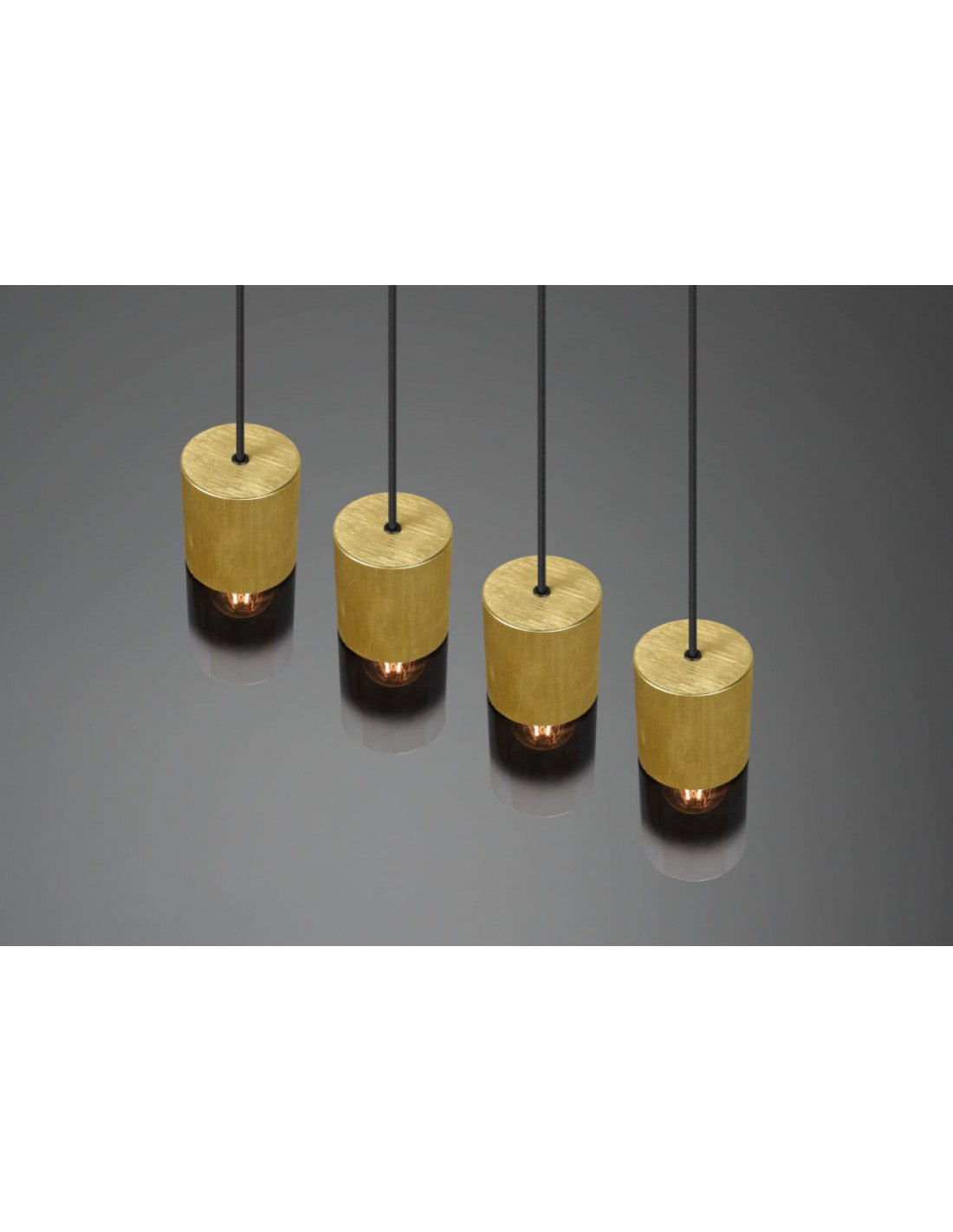 Isolierung mit 4 Cilzylinder Otton mit Vetro Fumé Robin Trio Lighting