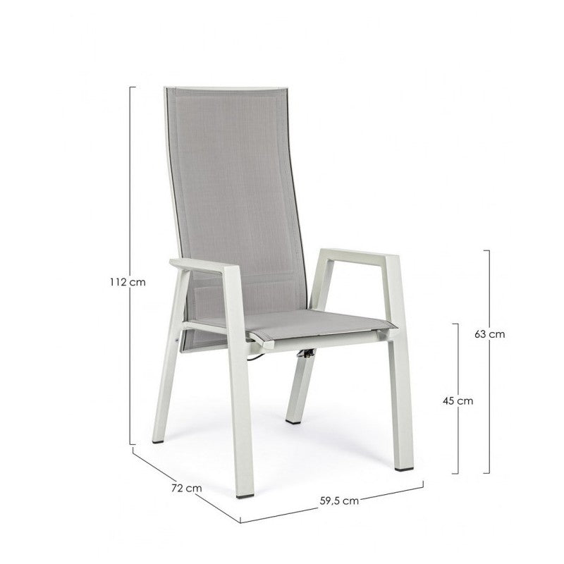 Steven Lunar Liegegarten-C-BR-Stuhl 59x72x112h cm
