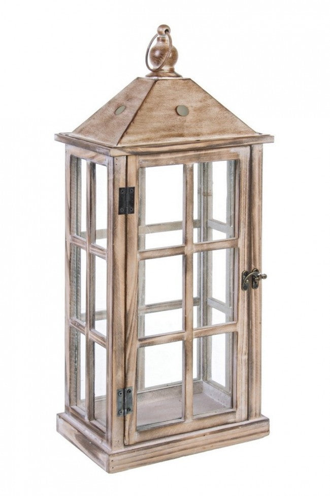 4x Laterne Holz Nat 55H