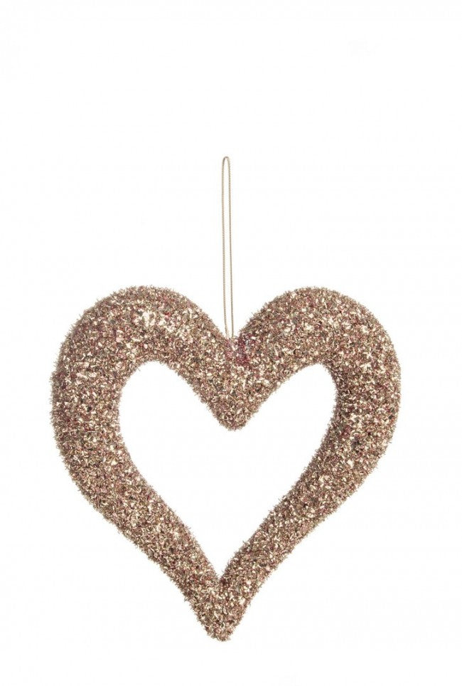 12x Soul Heart Anhänger rosa Gold l