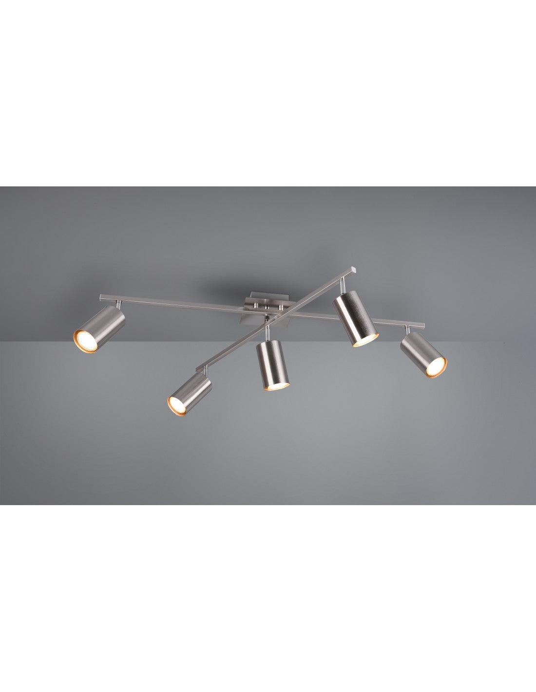 Plafonerin 5 Orientierbare Faretten Marley Nichel Trio Lighting