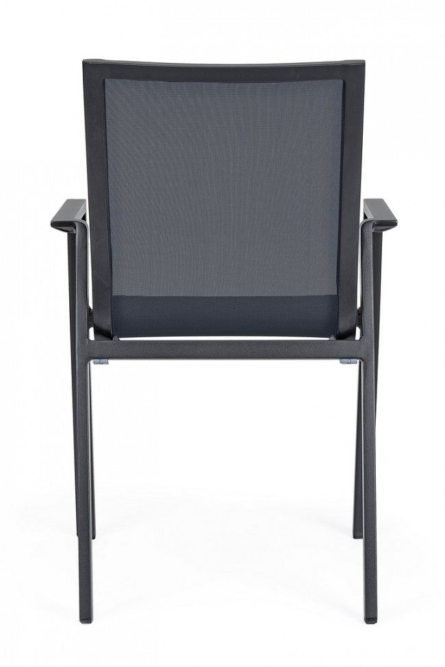 4x Stuhl mit Aluminiumarmlehne