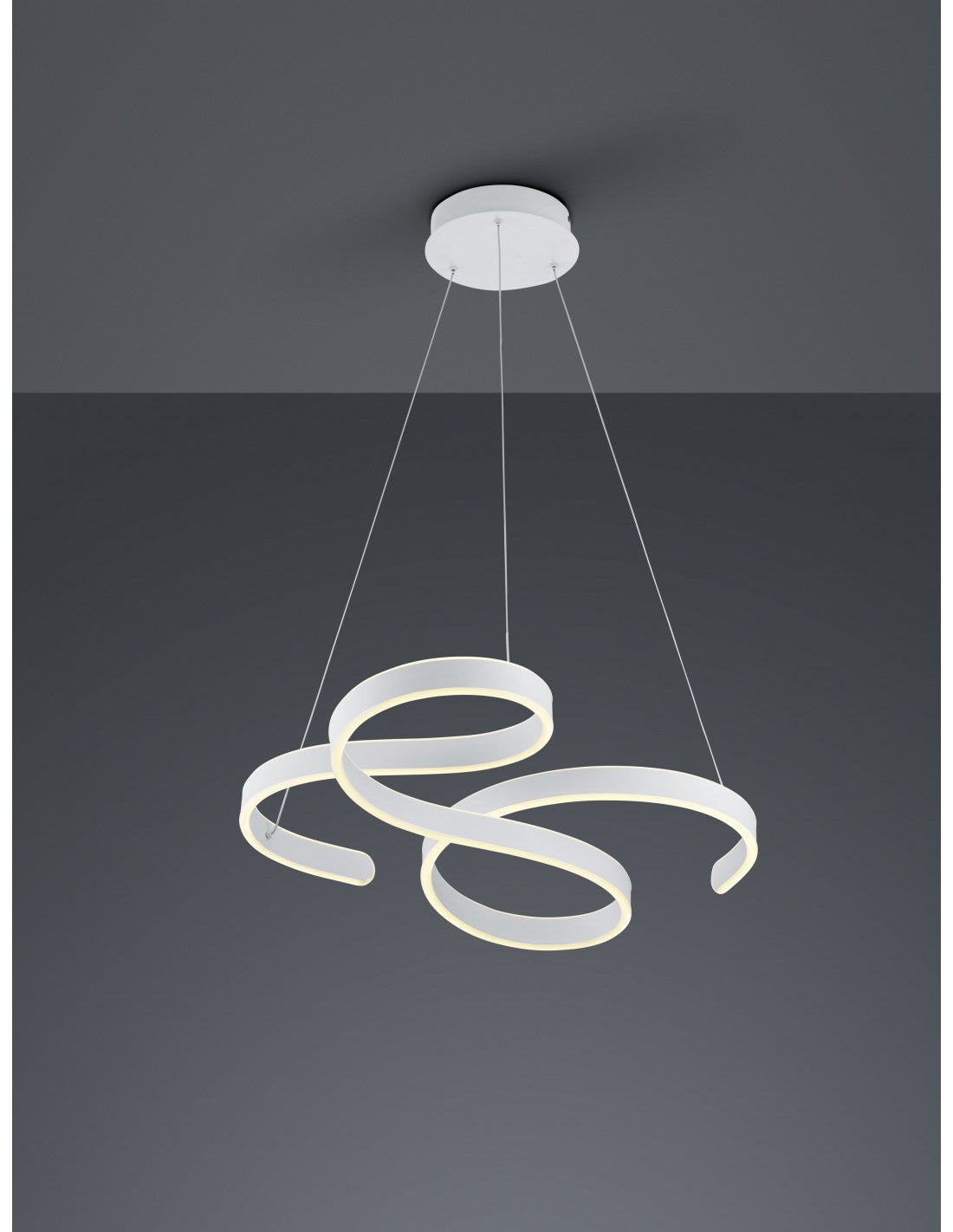 Suspension Francis Vortici Bianco Led 52w Dimmerbare Trio Lighting
