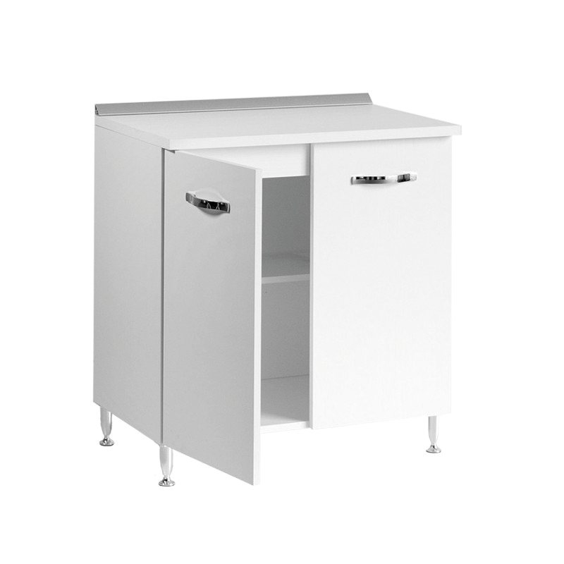 Basis für Küche Weiß Esche 2 Türen Cm 80x50xH 85