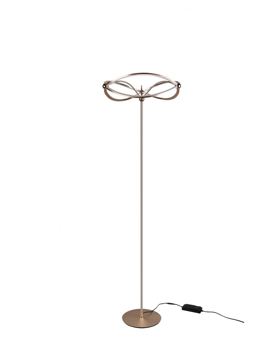 Charivari Stehlampe, Diffusor, Schleife, LED-Dimmer, Messing, Trio-Beleuchtung