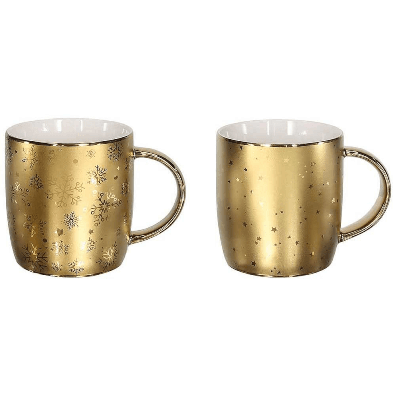 Abgerundeter Becher 370 cc All Gold Gold-Porzellan-Weihnachtslinie