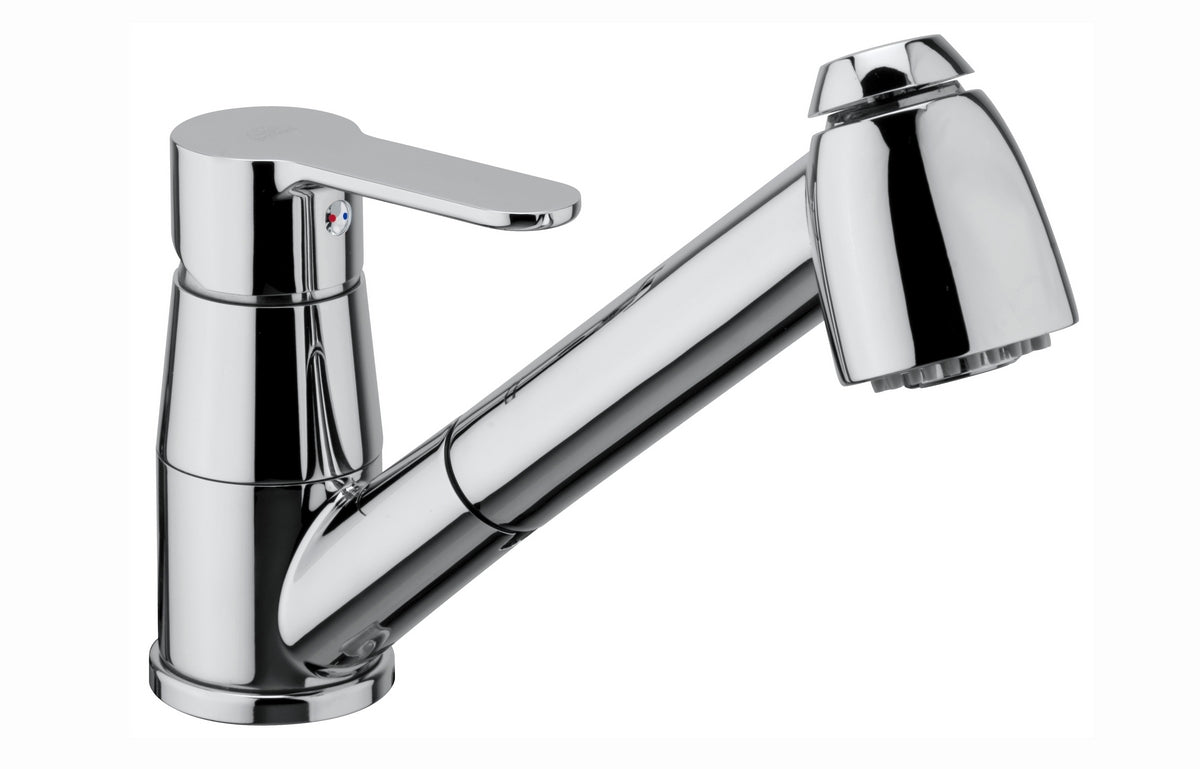 Spültischmischer mit ausziehbarer Dusche – Blue Line Chrom