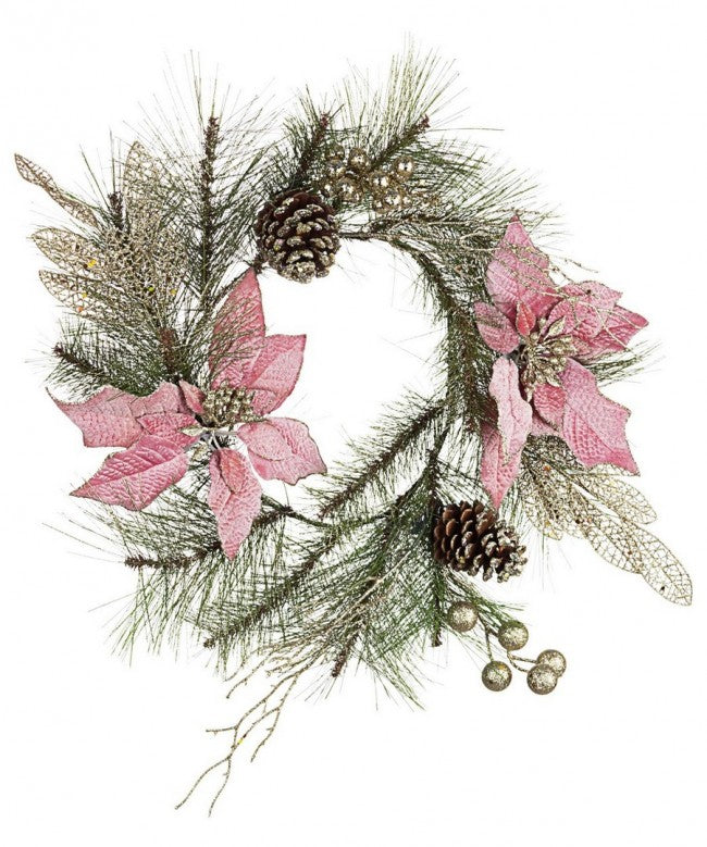 6x Crown Annabel Poinsettia Pink D40