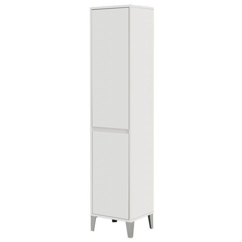 Schrank mit Weißer Laccat Weißer Lade 40x35x h183 cm