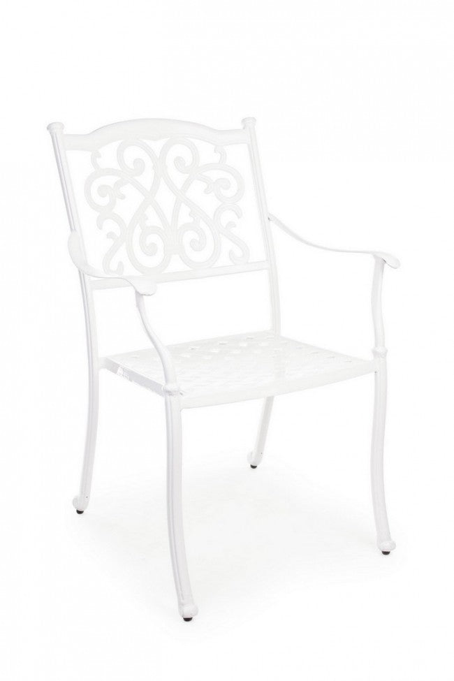 Sedia Mit Bracciolo Ivrea Bianco Da Esterno