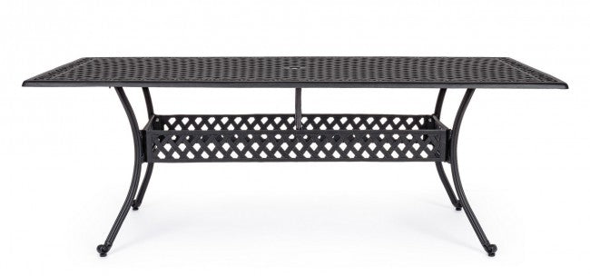 Ivrea rechteckiger Anthrazit-Außentisch 107 x 213 cm