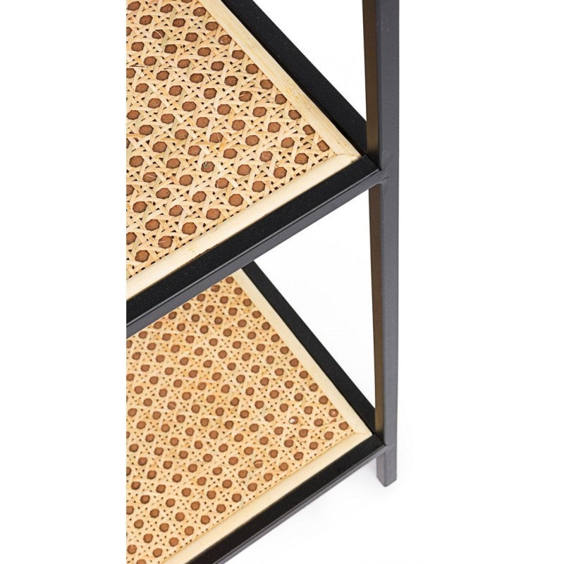 Geformtes Bücherregal aus Stahl mit vier Regalen Anthrazit ELYOT 85,5x25,5x h131 cm