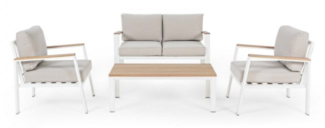 Weißes Belmar Garten-Lounge-Set