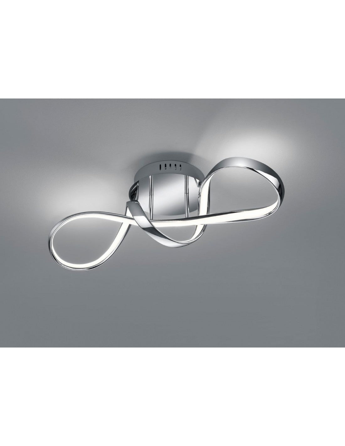 Plafoniera Perugia Design Fioco Cromo Led Dimmer 4000k Trio Lighting