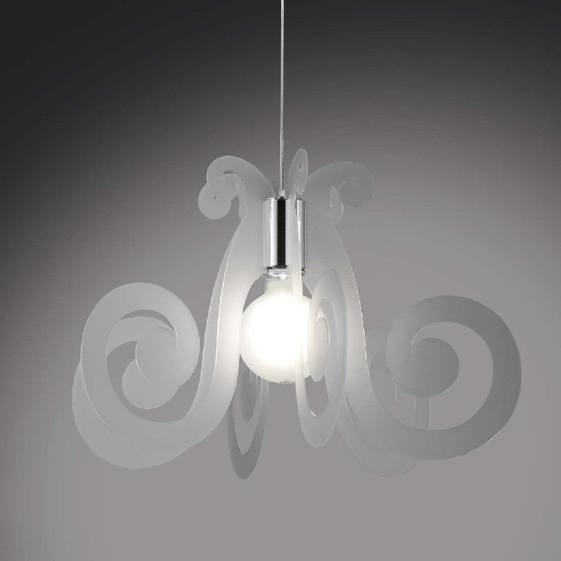 Pendelleuchte aus Plexiglas MIZAR Satin Durchmesser 64x h41 cm