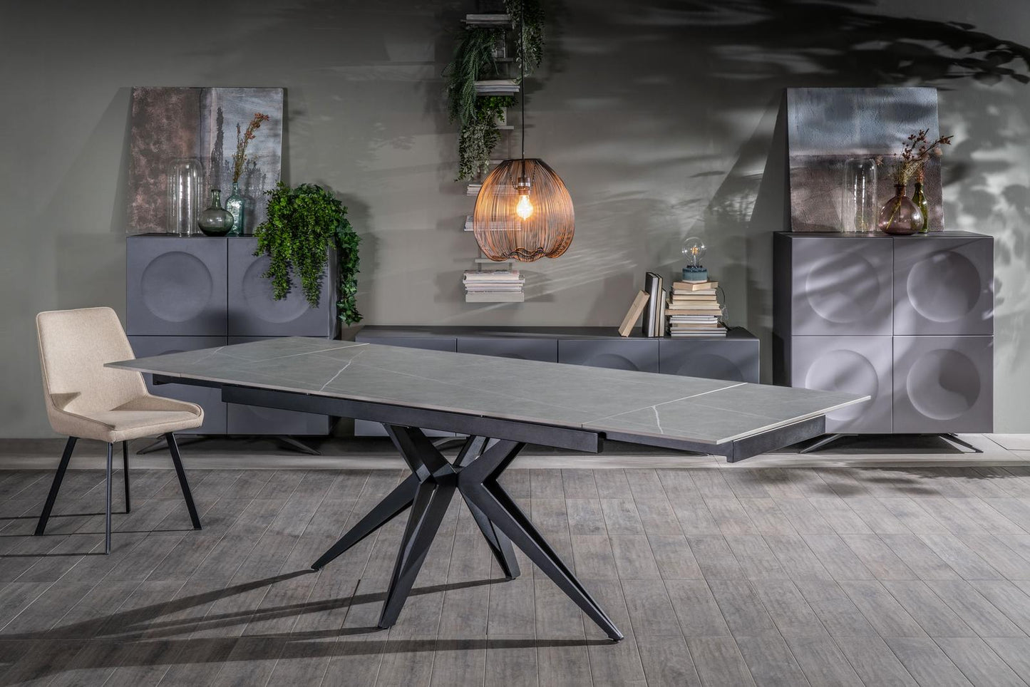 Allstierbarer, grauer-schwarzer-negro 90 cm x 160-240 cm × 76 cm