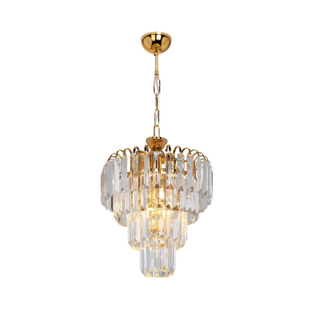 Miranda MDL3831 Deckenleuchte aus Glas und Gold mit 3 Leuchten