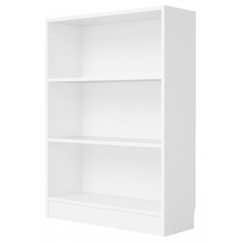 Weißes Bücherregal mit niedrigem Regal, 80 x 26 x 107 h cm