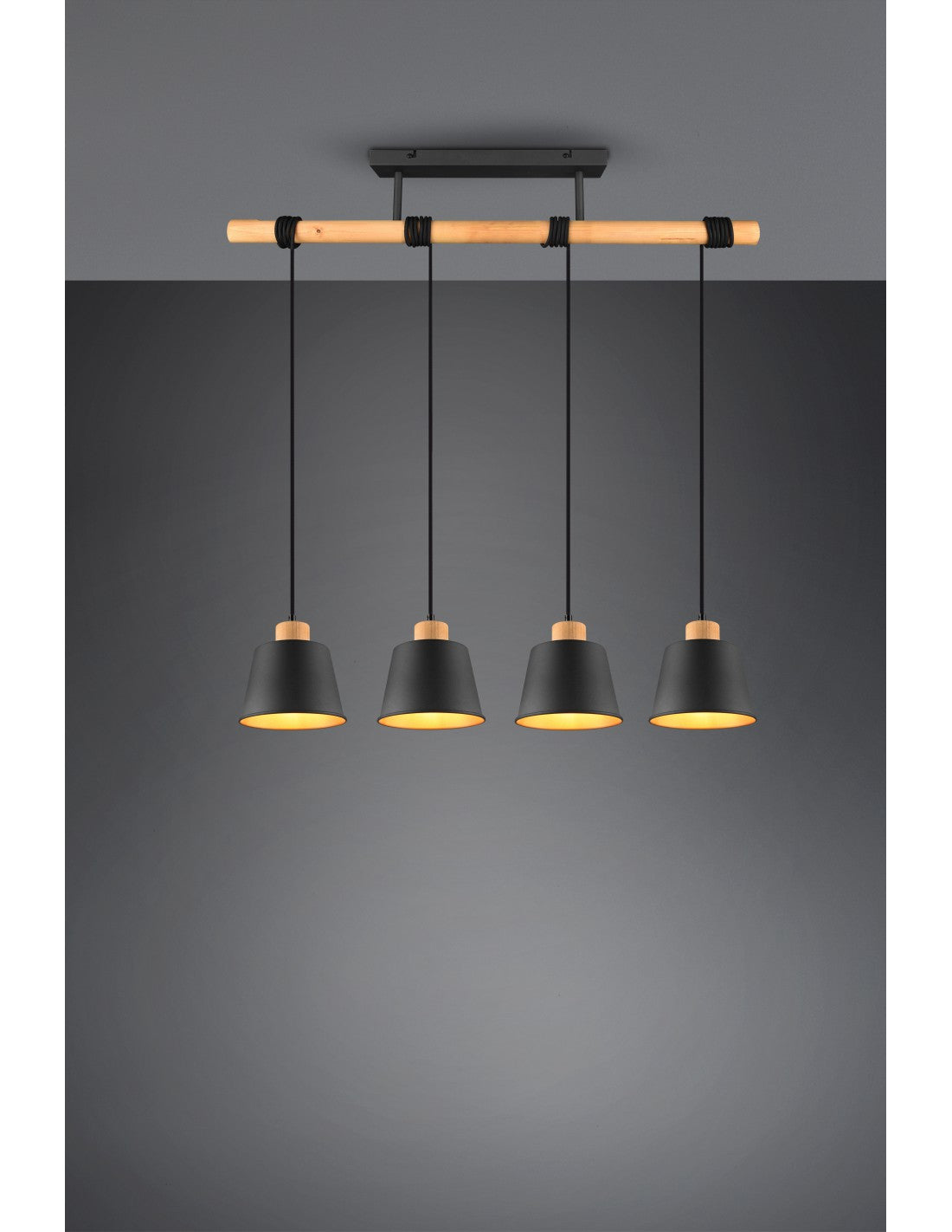 Light Leck 4 Paralüsse Schwarz Oro Harris Trio Lighting