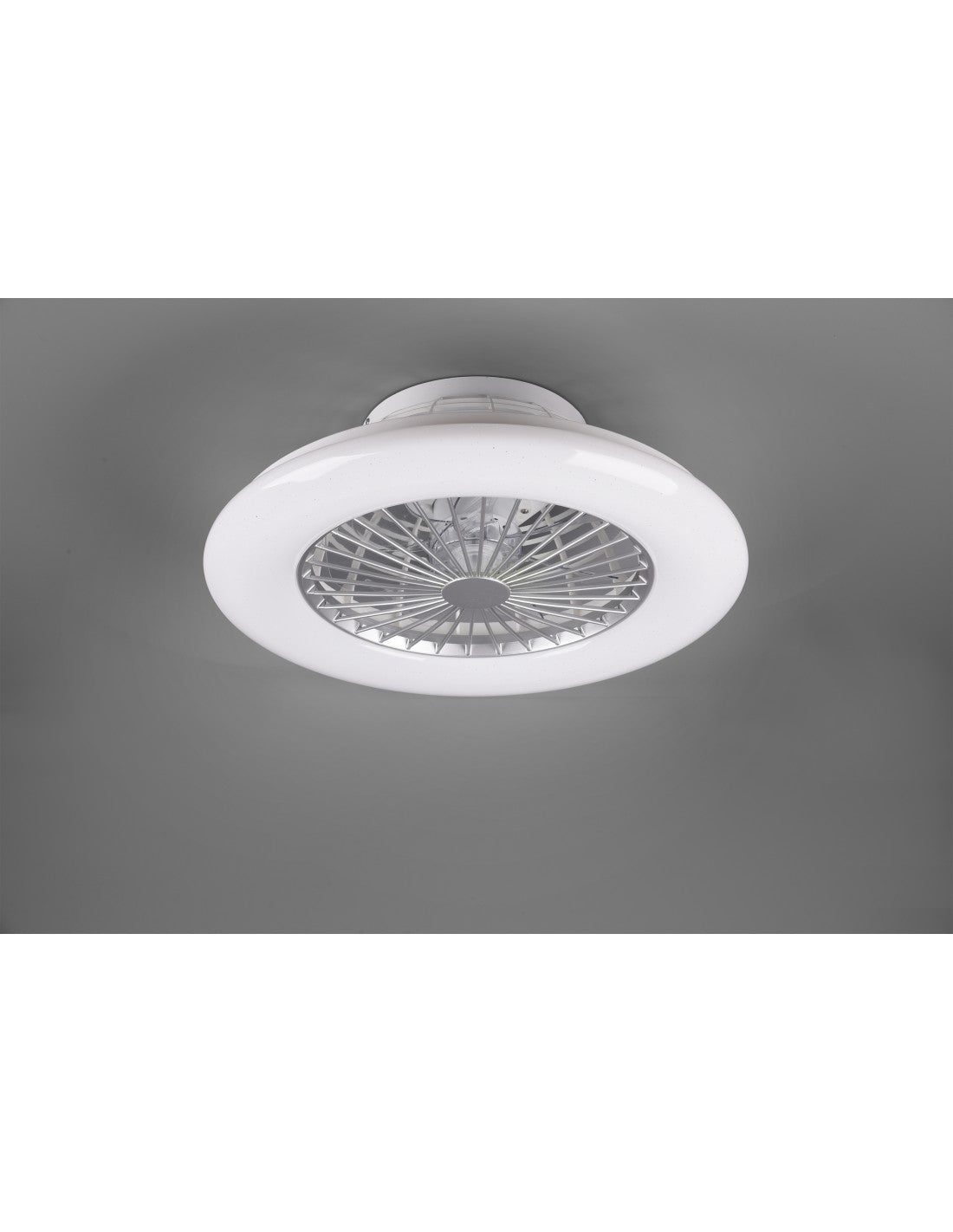 Dimmbarer LED-Kronleuchterventilator Stralsund Aluminium Trio Lighting