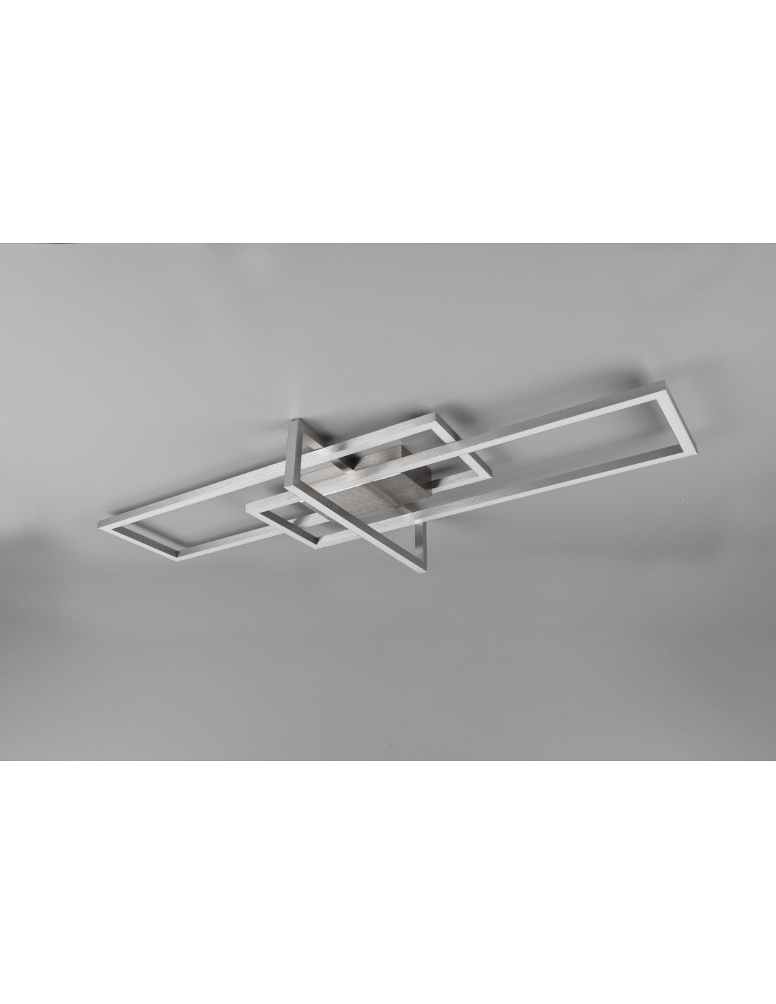 Plafoniera Salinas 3 Rechtecke Led 34w Nichel L100 cm Deinbares Trio Lighting