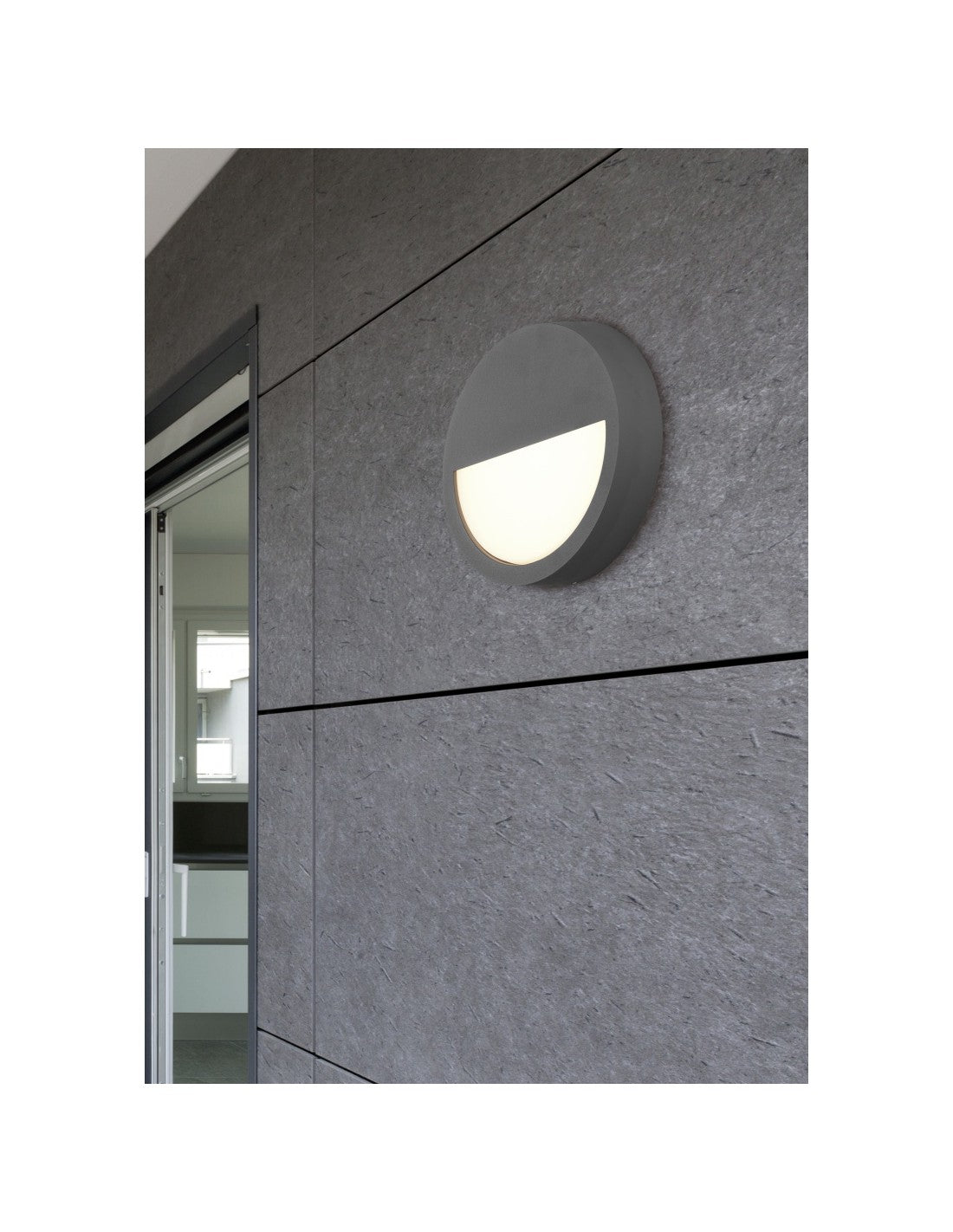 Außenwandleuchte IP54 Rund Anthrazit Led Pedro Trio Lighting