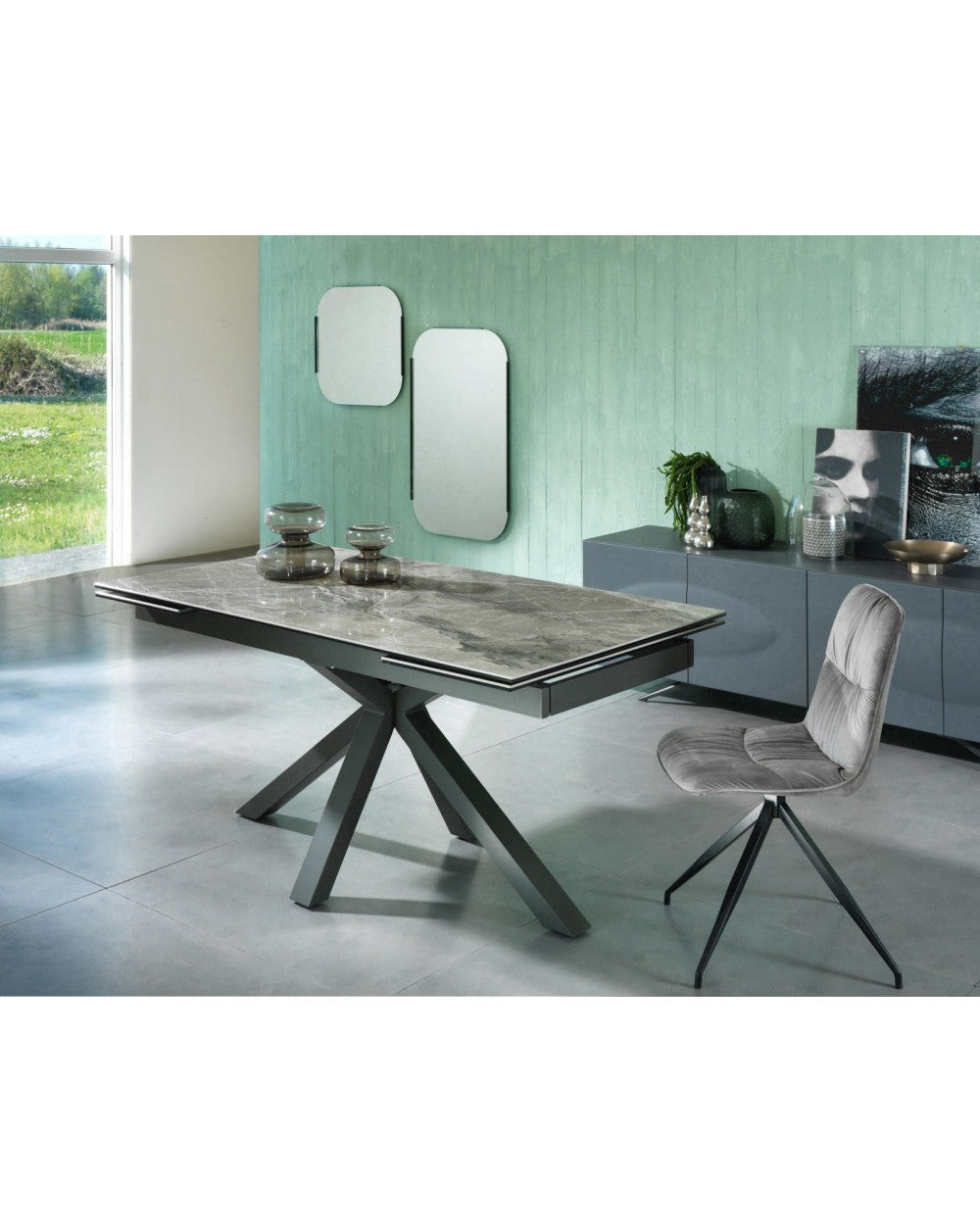 Ausziehbarer Tisch 160–240 x 90 cm – Keramik 1