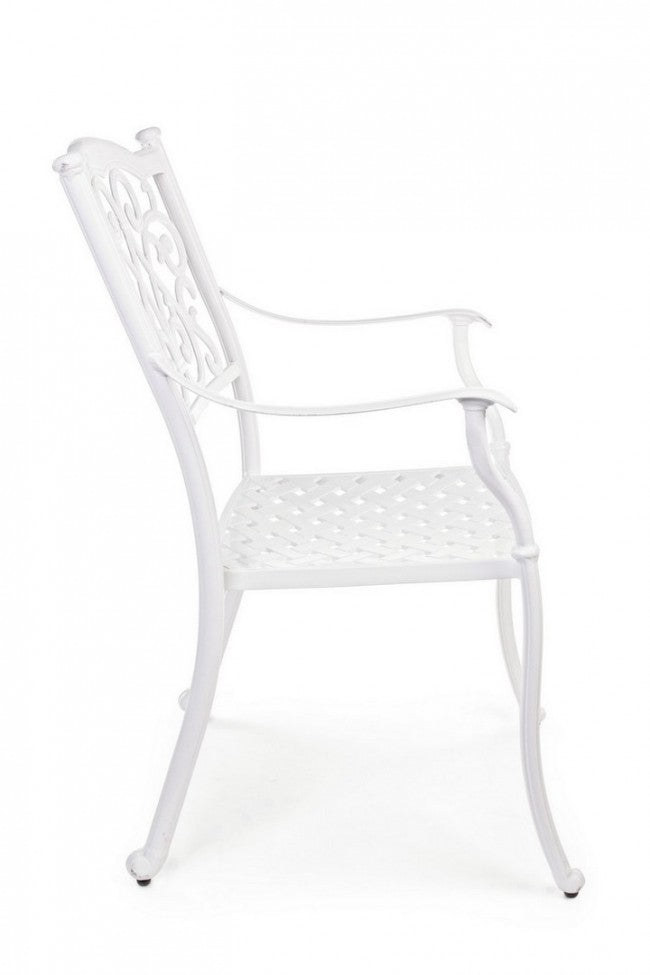 Sedia Mit Bracciolo Ivrea Bianco Da Esterno