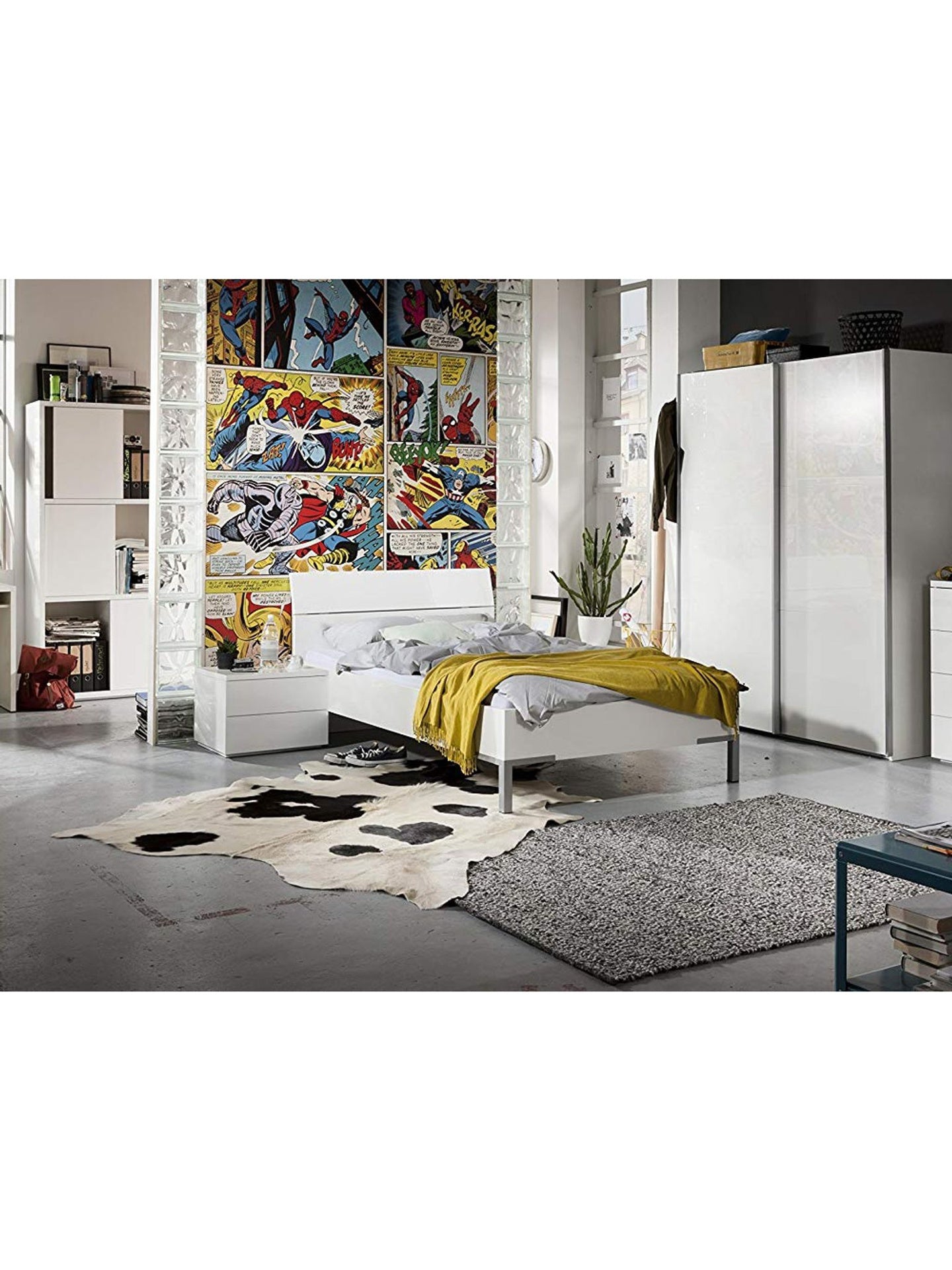 Moderne Comodine mit zwei Schubladen