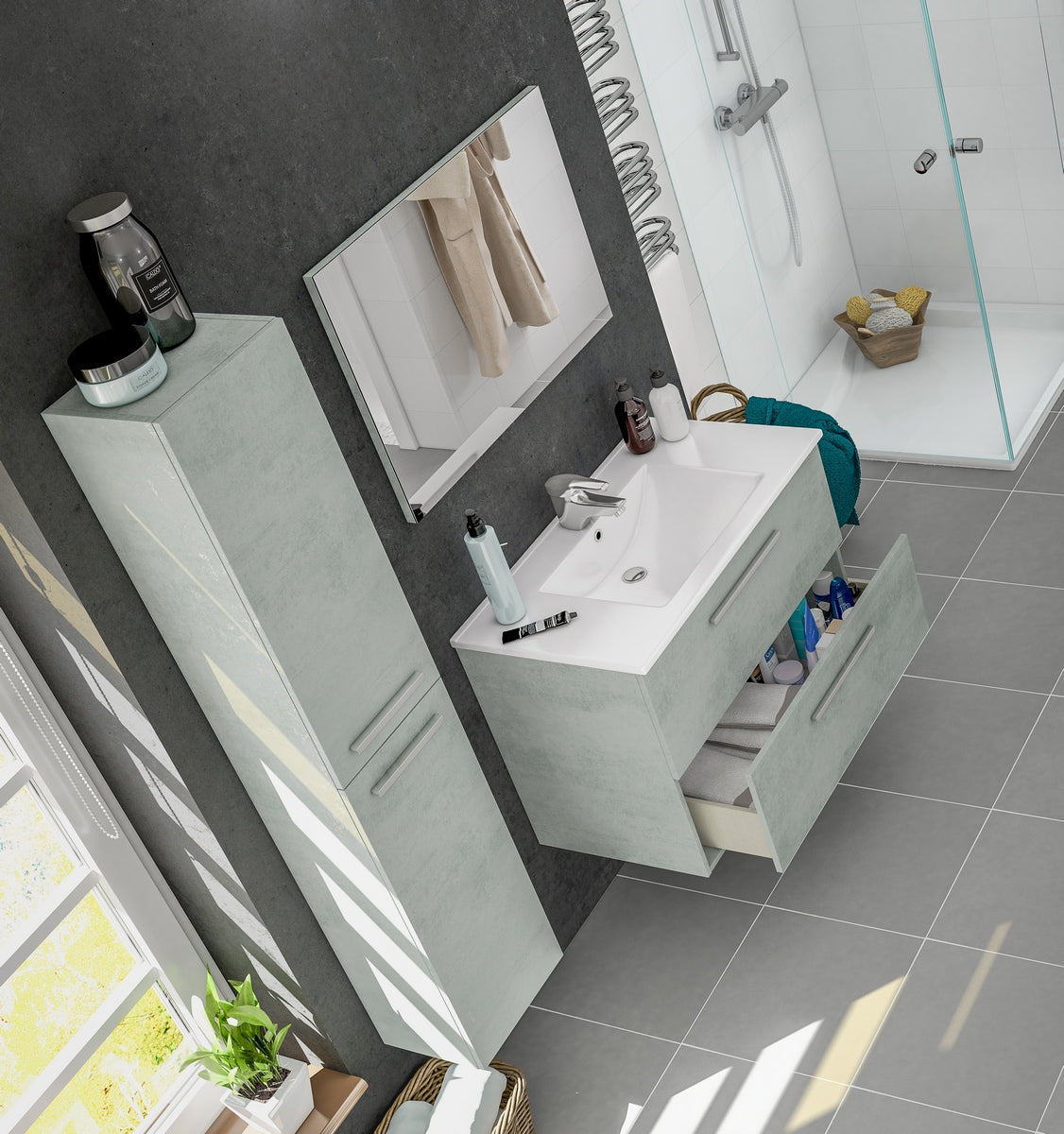 Spalte Bagno suspension Athena/Albert 2 Offene (Von Montare)