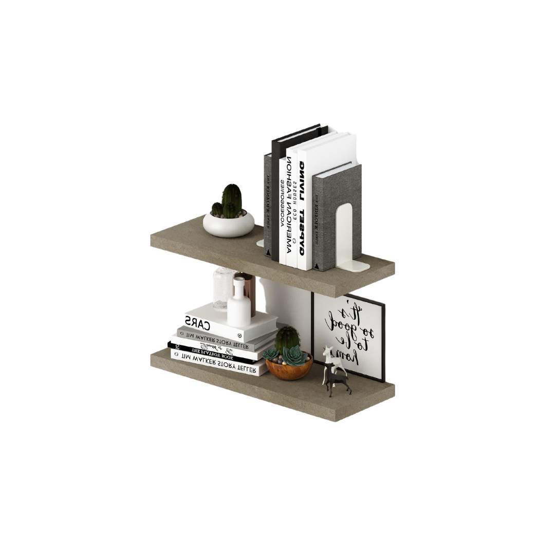 Paar Wandregale Tonfarbe H2,2x60x23 cm