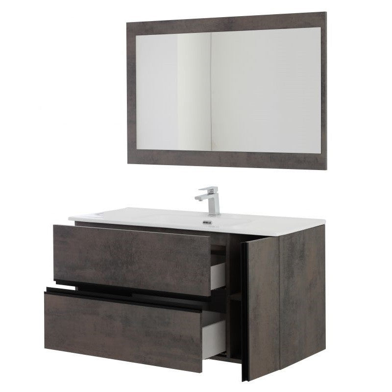 Toilette Color Cenere zwei Schubladen 50 110x46x h57 cm