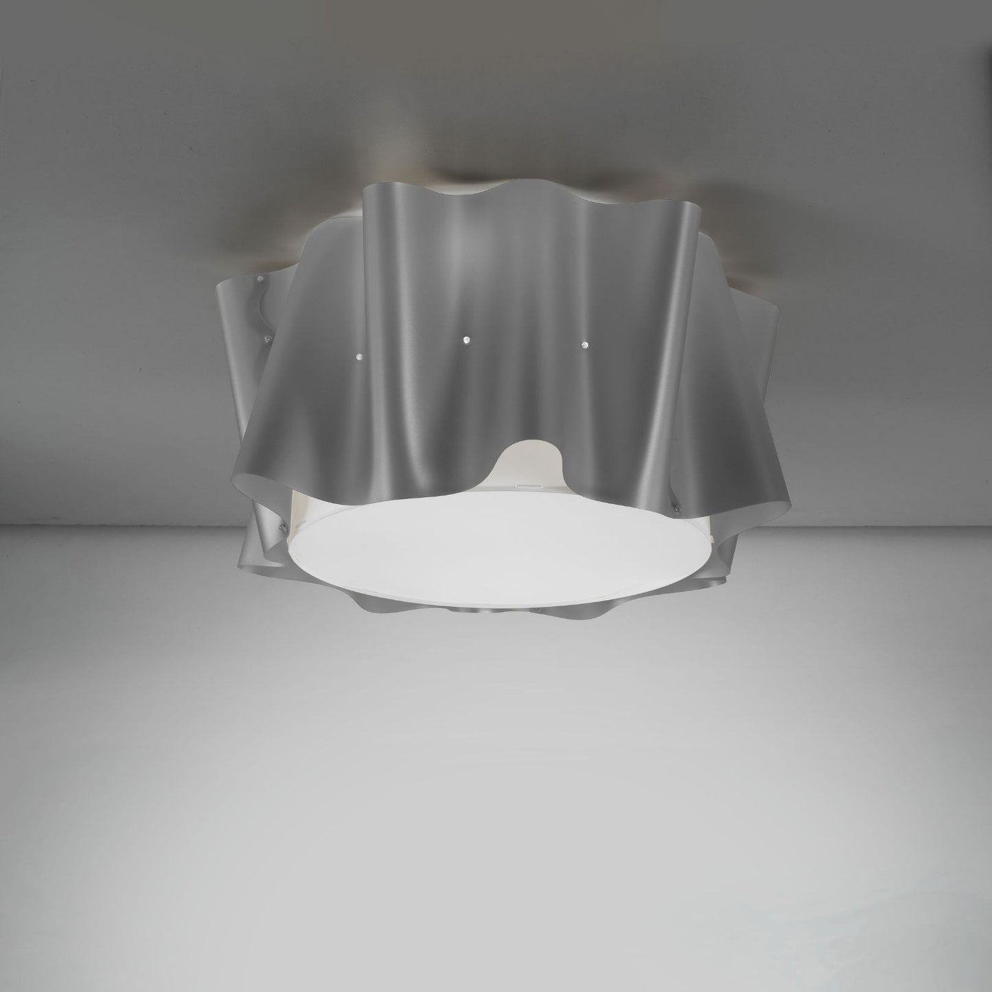 Deckenleuchte 3 Lichter Silber cm. 60 x 32h